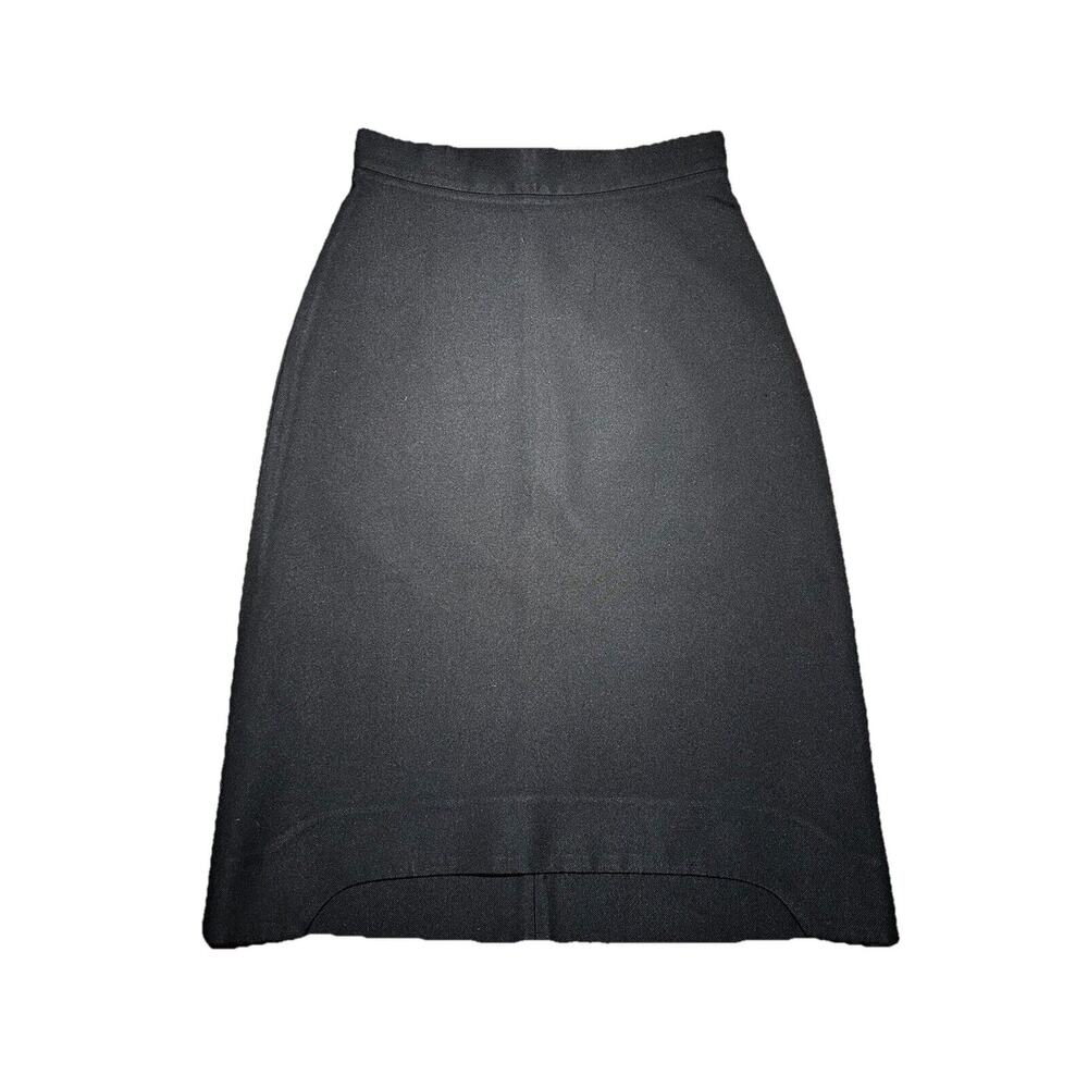 YVES SAINT LAURENT France Autumn‎ 2010 Black Pencil Skirt F36 US 4 Wool Silk